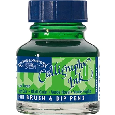 Image of Winsor and Newton Calligraphy Ink 30ml 241 Leaf Green (Bttl)
