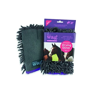 Image of Henry Wag Equine Drying Glove Soft &amp; Highly Absorbent Microfibre Noodles, Muddy Pet Accessories, Quick Designed for Horses (25 x 17 2 cm)