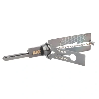 Image of Lock Pick Locksmith Tool for Yale Locks, 2 in 1 Picking and Decoder Tool, UK Door LockPick Kit (Yale 6)