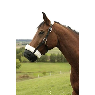 Image of Kerbl 3222146 Muzzle Teddy Fleece, Nylon, Black, Shetty