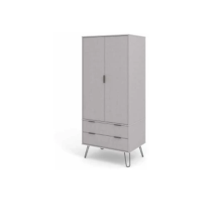 Image of Core Products Augusta Grey 2 Door, Drawer Wardrobe