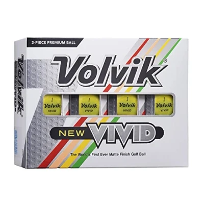 Image of Volvik Vivid Golf Balls Matte Yellow, Dozen