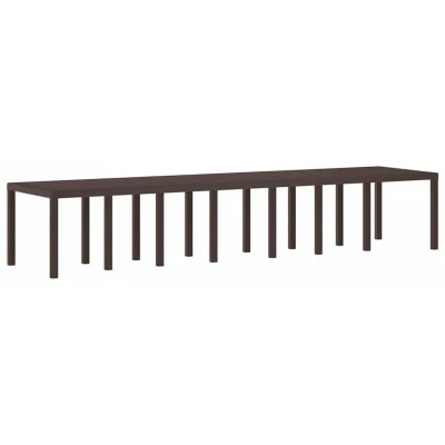 Image of vidaXL Garden Table Brown 400x100x73 cm Poly Rattan