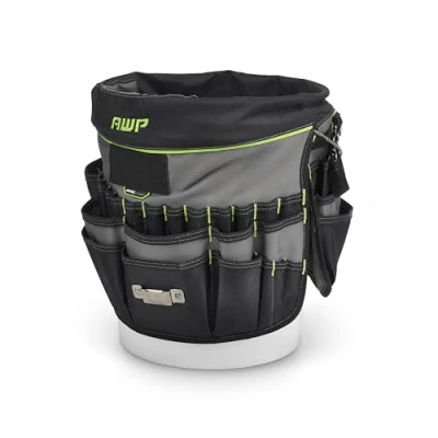 Image of AWP 51 Pocket Bucket Tool Organizer for Easy Access, Fits Most 5 Gallon Buckets, Water Resistant Construction,Black