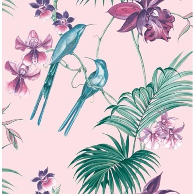 Image of Graham &amp; Brown Julien Macdonald Utopia Pink Wallpaper