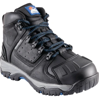 Image of Himalayan 5206 Leather Waterproof Safety Boot, S3, SRC, 13 Size, Black