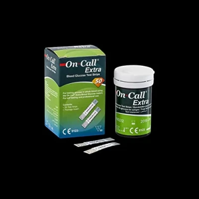 Image of On Call Extra Blood Glucose Test Strips (50 Tests/Vial)