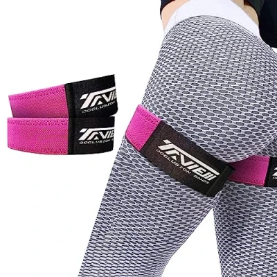 Image of TAVIEW Occlusion Bands for Women Glutes &amp; Hip Building, Blood Flow Restriction BFR Bundle Booty Bands, Best Fabric Resistance Exercising Your Butt, Squat, Thigh, Fitness Pink Full
