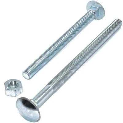 Image of Fort Fasteners Pack of 10 x M6 150mm ZINC Cup Square Carriage Bolt Coach Screws with HEX Full Nuts