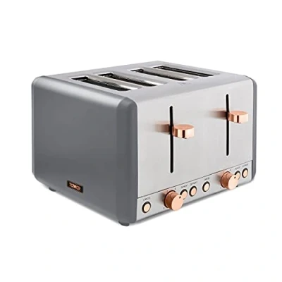 Image of Tower Cavaletto 4 Slice Stainless Steel Toaster