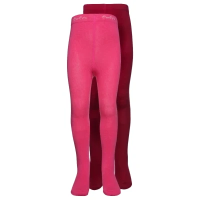 Image of Ewers 2 PACK Tights for kids, Size: 18m, Purple wein/wild orchidee