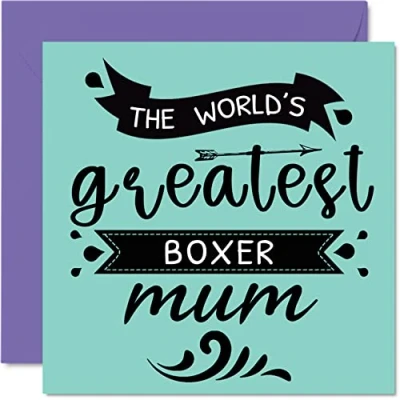 Image of Birthday Cards for Her from the Dog World&#039;s Greatest Boxer Mum Happy Card Pet, Gifts, 145mm x Mothers Day Greeting Mummy Mom Mama