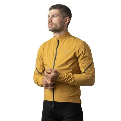 Image of GripGrab PACR Lightweight Waterproof Cycling Jacket Mens Packable Rainproof Road MTB Gravel Bike Rain Windproof