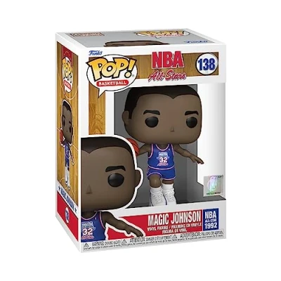 Image of Funko POP! NBA Legends Magic Johnson (Blue All Star Uni 1991) Collectable Vinyl Figure Gift Idea Official Merchandise Toys for Kids &amp; Adults Sports Fans Model Collectors