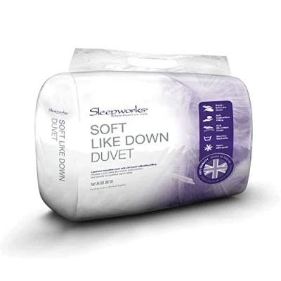 Image of Sleepworks 2.5 Tog Luxury Hotel Quality Soft Like Down Superking Bed Size Microfibre Duvet Quilt, Touch, Summer By Littens
