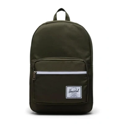 Image of Herschel Supply Co. Pop Quiz Offset Backpack, Ivy Green/Chicory Coffee, Classic 22L, Backpack