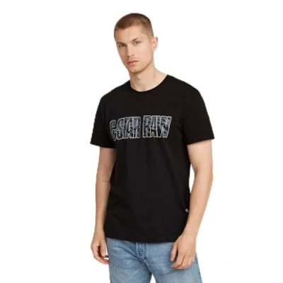 Image of G STAR RAW Men&#039;s Chain Logo Regular Tee T Shirt, Black (Dk D25139 336 6484), L