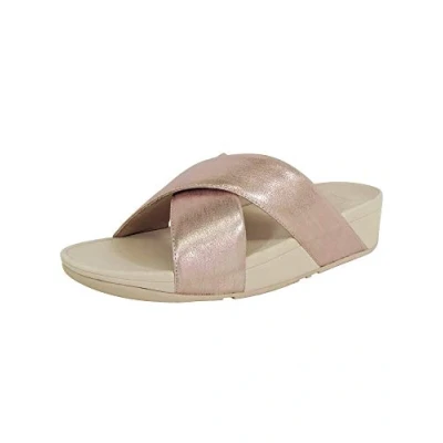 Image of Fitflop Womens Lulu Cross Glitz Slide Sandal Shoes