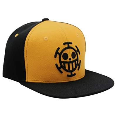 Image of ABYstyle One Piece Snapback Cap Black &amp; Yellow Trafalgar