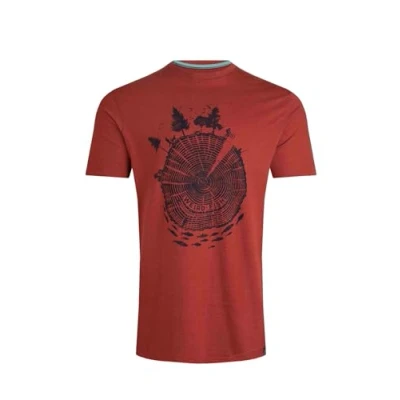 Image of Weird FISH Woods Front Print Tshirt, Men&#039;s, Size: XXL, Nut