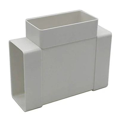 Image of Kair Equal T Piece Adaptor 110mm x 54mm for Rectangular Plastic Ducting