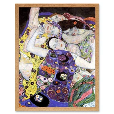 Image of Wee Blue Coo Klimt The Maiden 1913 Art Print Framed Poster Wall Decor 12x16 inch