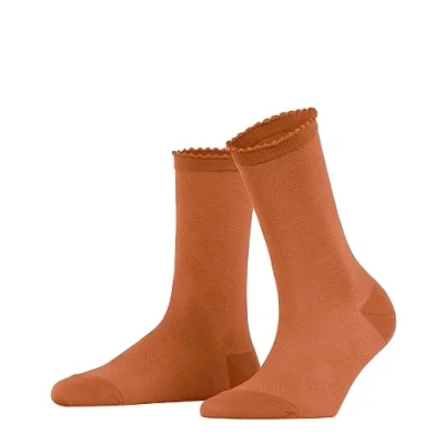 Image of FALKE Women&#039;s Bold Dot W SO Cotton Plain 1 Pair Socks, Orange (Tandoori 8576), 5.5 8