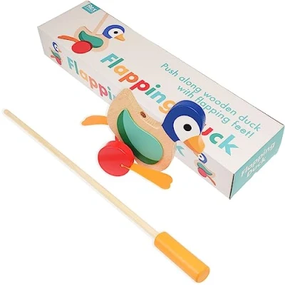 Image of Wooden Push Along Duck