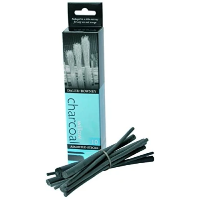 Image of Daler Rowney Artists Charcoal Assorted Set, 10 Piece, Drawing and Sketching, Professional