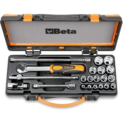 Image of Beta 9100936 Model 910 A/C16 Hexagon Sockets and 5 Accessories, 3/8 Drive, 16 Pieces