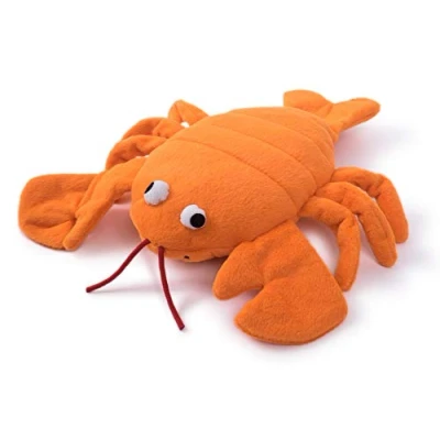 Image of Petface (Seriously Strong by Petface) Plush and Rubber Lobster Dog Toy, Orange