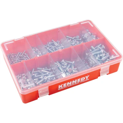 Image of Kennedy Machine Screws &amp; Nuts Steel Metric Pan BZP Kit