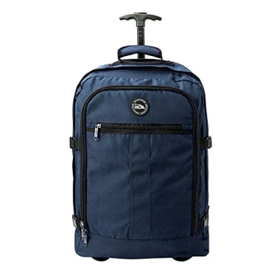 Image of Cabin Max 55x40x20 Travel Backpack with Wheels Ideal for Carry Ons or as a Weekend Bag (44L Atlantic Blue)