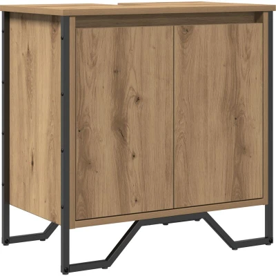 Image of vidaXL Bathroom Sink Cabinet Artisan Oak 60x35x50 cm Engineered Wood