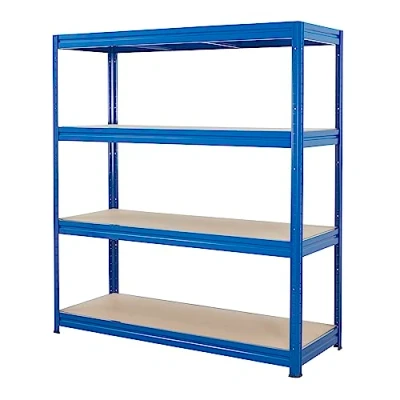 Image of BiGDUG Heavy Duty Garage Shelving Unit 600kg Per Shelf (2400kg Bay) 177x160x60 cm 4 Tier Storage Shelves Blue Shed
