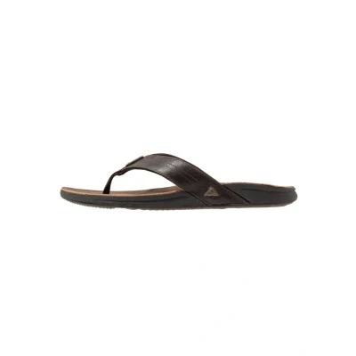 Image of Reef JBAY Tbar sandals, Men&#039;s, Size: 5, Dark brown Leather