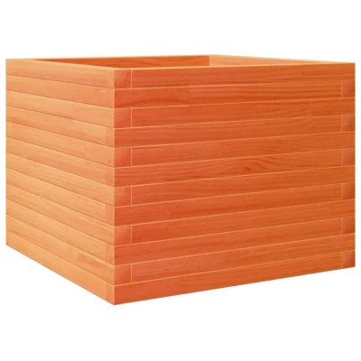 Image of vidaXL Garden Planter Wax Brown 60x60x45.5 cm Solid Wood Pine