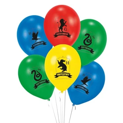 Image of Amscan 9915084 Officially Licensed Harry Potter Hogwarts Houses 11&quot; Latex Balloons 6 Pack