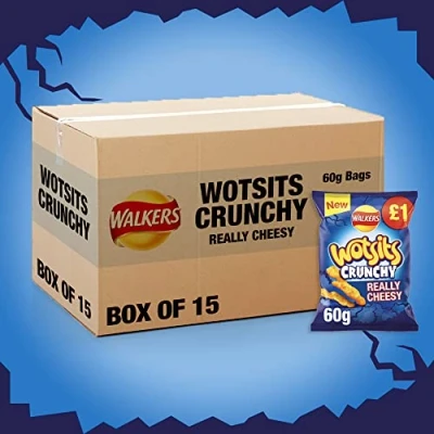 Image of Walkers Wotsits Crunchy Really Cheesy Snacks 60g x Case of 15