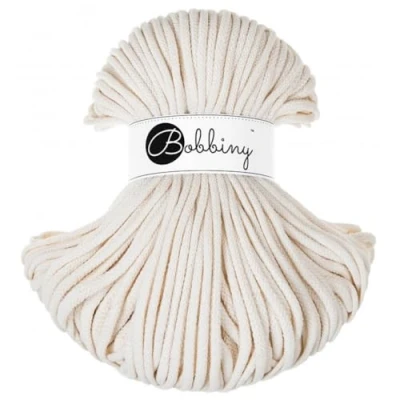 Image of Bobbiny Premium 5mm Braided Macrame Cord (Natural) 100m
