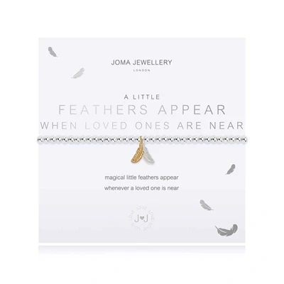 Image of Joma Jewellery A LITTLE FEATHERS APPEAR WHEN LOVED ONES ARE NEAR Silver Bracelet 17.5cm stretch