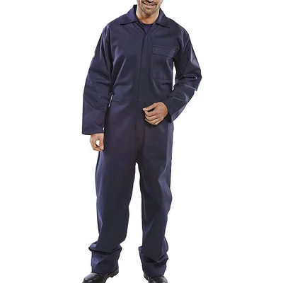 Image of Beeswift CFRBSN42 FIRE RETARDANT BOILERSUIT NAVY BLUE 42