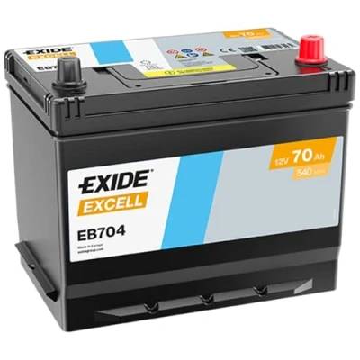 Image of 8981726410 Starter battery EXIDE EXCELL EB704 12V 70Ah 540A Korean B1+B6 Lead acid TOYOTA: Land Cruiser 40 Off Road, Prado 120