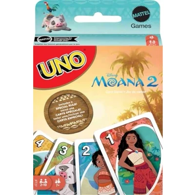 Image of Mattel Games UNO Disney Moana 2 Card Game for Kids, Adults &amp; Family with Deck Special Rule Inspired by The Movie