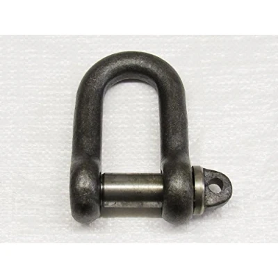 Image of 5 Ton Self Colour Large Dee Shackle with Screw Pin 5000KG D High Tensile Lifting Towing