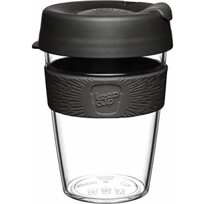 Image of KeepCup Original, Lightweight Plastic Reusable Coffee Cup with Splashproof Sipper Lid 12oz/340ml Nitro