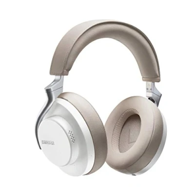 Image of Shure AONIC 50 Wireless Noise Cancelling Headphones, Premium Studio Quality Sound, Bluetooth 5 Technology, Comfort Fit Over Ear, 20 Hours Battery Life, Fingertip Controls White