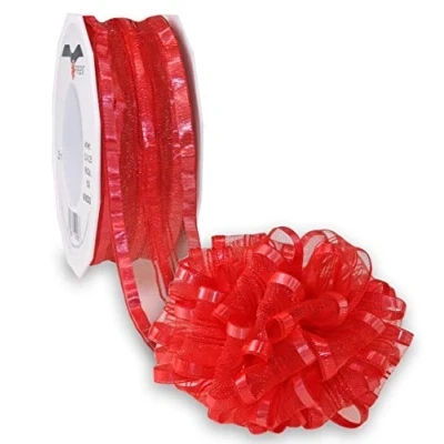 Image of Präsent Venedig Pull Bow Ribbon Red 40 mm width, 25 m length