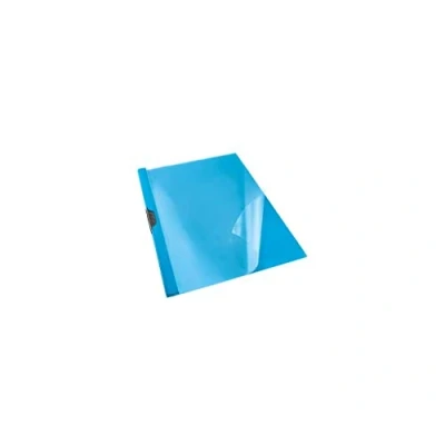 Image of Esselte clipcase, suitable for up to 30 A4 sheets, flexible plastic, VIVIDA series blue
