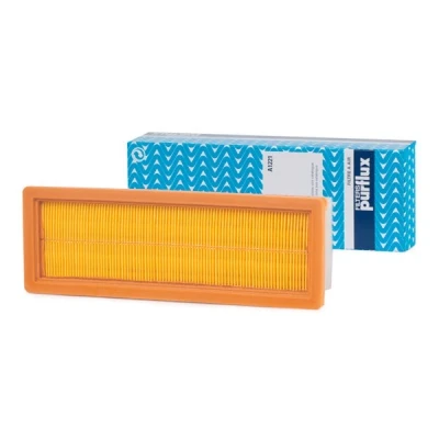 Image of 6001073440, 71765455 Air Filter PURFLUX A1221 60mm 97mm 279mm Insert FIAT: 500 Hatchback, Panda II III Hatchback